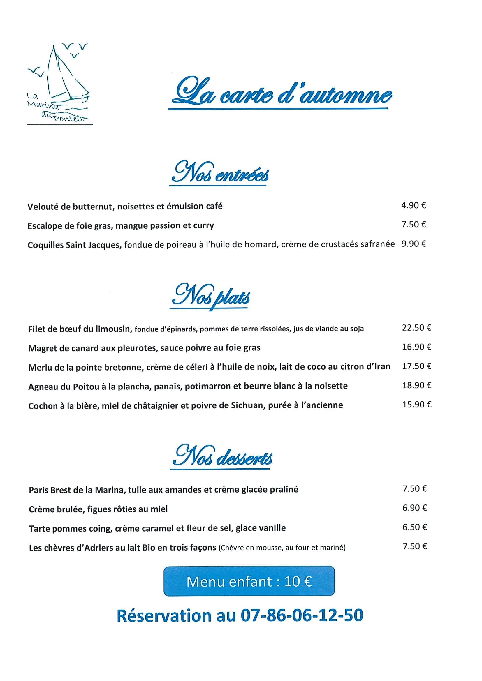 Nos restaurants La Marina Village Flottant Pressac